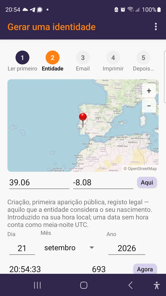 Fazer nascer uma identidade: o lugar e o instante de origem.